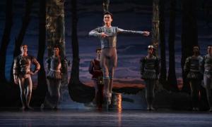 Houston Ballet Principal Chun Wai Chan as Siegfried with Artists of Houston Ballet in Stanton Welch’s Swan Lake.  Photo by Amitava Sarkar (2018)